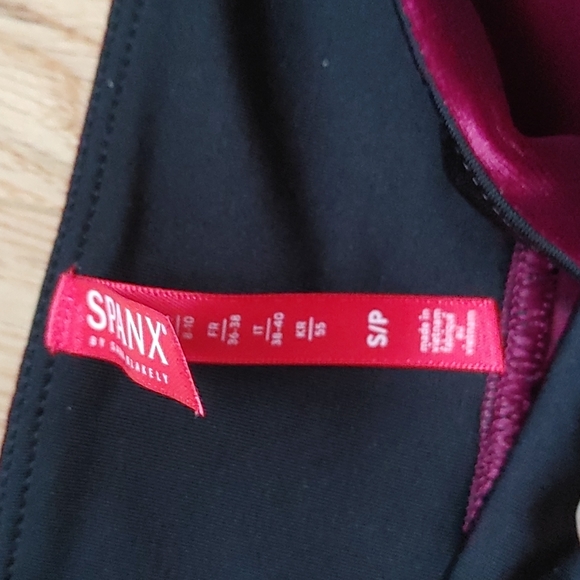 SPANX. Rich Burgundy Velvet Leggings. Small. Like new. - Picture 6 of 7